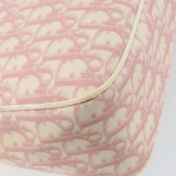 Christian Dior Trotter Canvas Shoulder Bag PVC Pink Silver Auth gh1100 - Picture 5 of 16